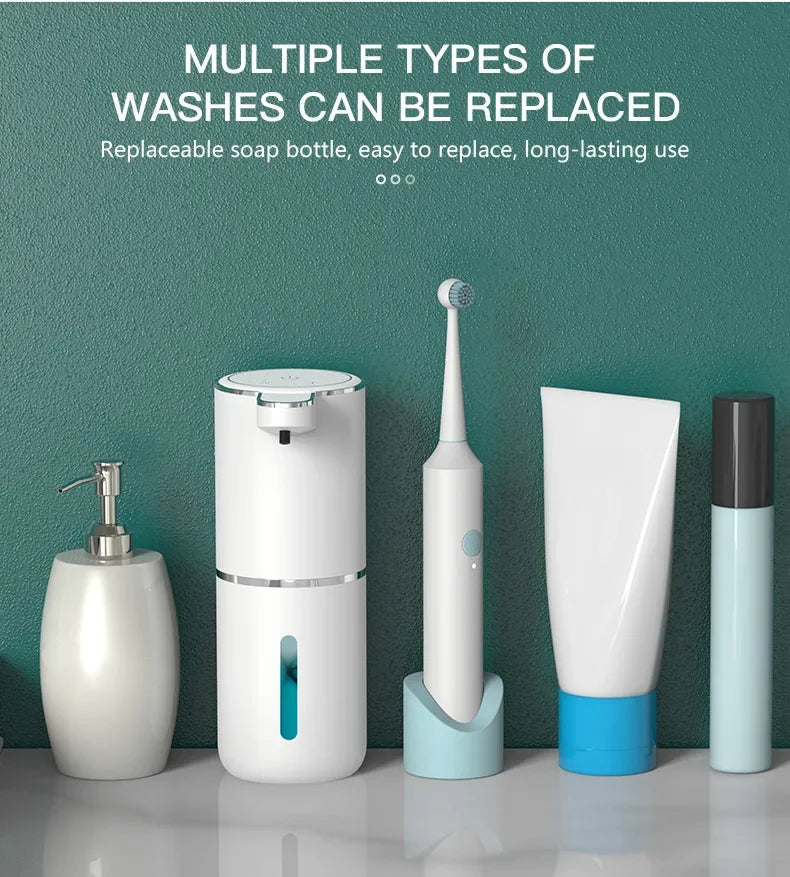 380ML Touchless IPX5 Waterproof 4-Gears Adjustable Foam/Gels Automatic Sense Soap Dispenser Electric Hand Dish Washing Machine