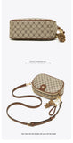 FOXER Women Small Shoulder Bag Fashion Monogram PVC Lady Crossbody Handbag with Adjustable Strap