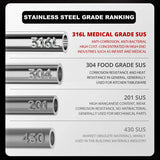 MOEYE Frying Pan 316L Stainless Steel 28/30/32cm Kitchen Nonstick Pan Cooking Skillet Kitchen Nonstick Skillet Induction Pan