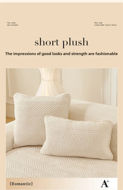 1PC Velvet Thicken Sofa Seat Cover Nordic Universal Sofa Cushion Slipcover Anti-slip L Corner Couch Towel Mat for Living Room