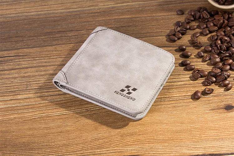 Men's Wallet Leather Billfold Slim Hipster Cowhide Credit Card/ID Holders Inserts Coin Purses Luxury Business Foldable Wallet