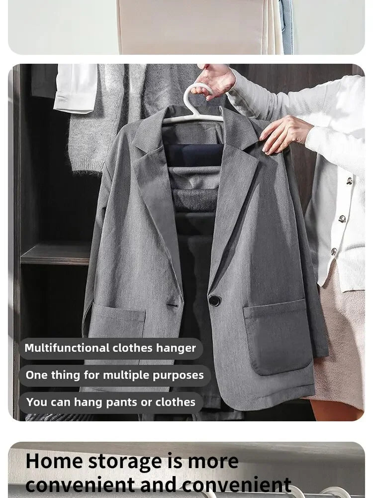 1/2/3pcs Pants Rack Multifunctional Household Saving Space Multi Layer Trousers Hanger Pants Closet Color Clothes Peg 5 Layers