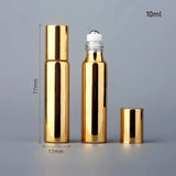 5/10ml UV Glass Stainless Steel Beads Essential Oil Roll-on Glass Bottle Eye Cream Massage Application Sample 1pc