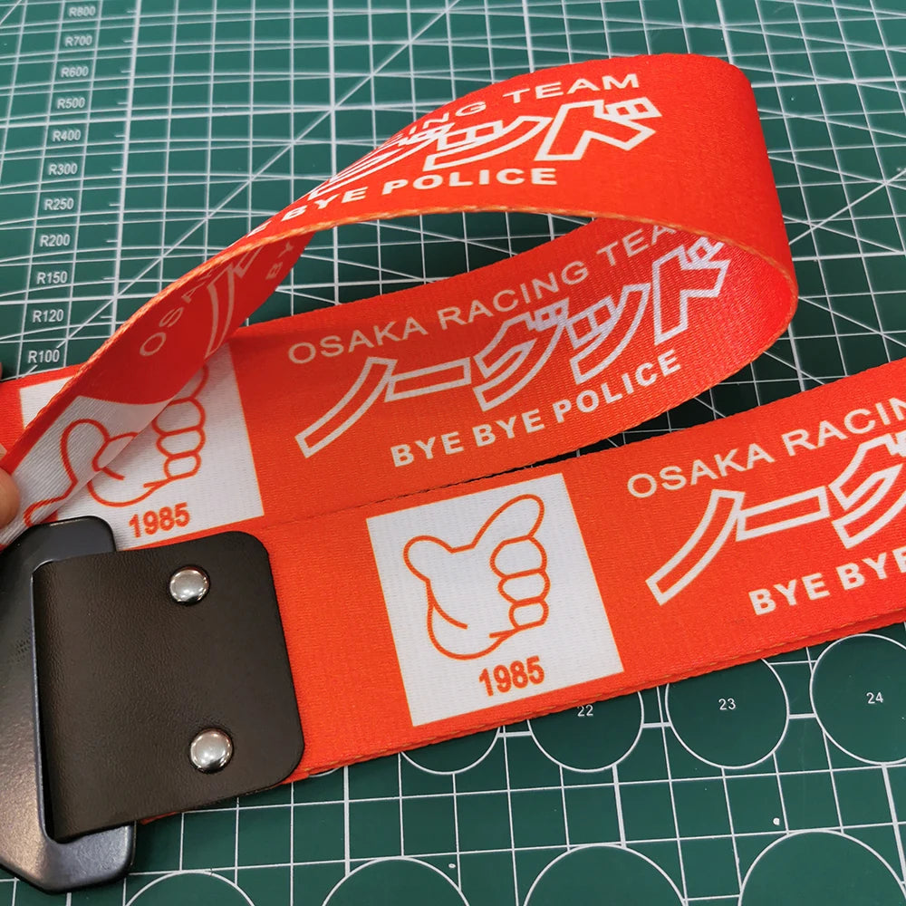 Correa de remolque colgante para coche con cultura de carreras JDM, cuerda de remolque, cinta, parachoques, accesorios para NOS HKS Initial D
