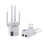 Repetidor WiFi de 300 Mbps, extensor WiFi inalámbrico, amplificador WiFi de 4 antenas, 5G, 2,4G, red de doble banda, enrutador de señal de largo alcance