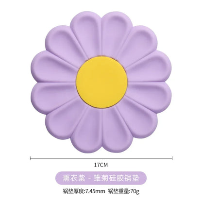 Flower Heat Resistant Silicone Mat Drink Cup Coasters Non-slip Pot Holder Table Placemat Kitchen Accessories Coasters Pads