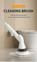Xiaomi 6-in-1 Electric Cleaning Brush 2000mAh Cordless Electric Rotary Cleaning Brush Shower Cleaning Brush Kitchen Bathroom