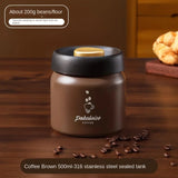 316 Stainless Steel Vacuum Coffee Storage Container Airtight Light-proof Tea Spice Food Storage Jar Kitchen Tool