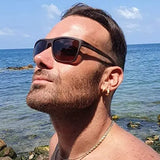ZENOTTIC Polarized Sunglasses for Men Shades Lightweight TR90 Frame UV400 Protection Square Outdoor Travel Driving Sun Glasses