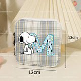 Snoopys Storage Bag Women Large-capacity Lipstick Sanitary Napkin Storage Bag Cute Anime Travel Portable Simple Girls Coin Purse