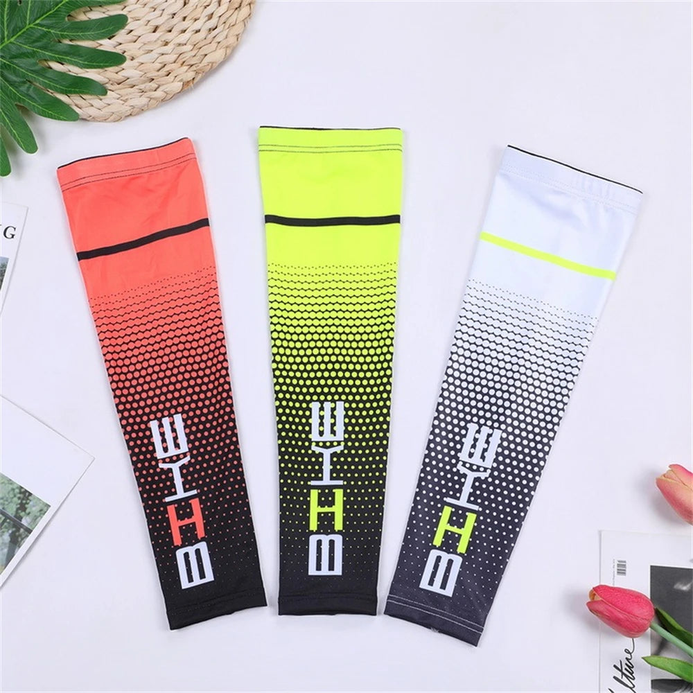 1 Pair Unisex Cycling Running Sports Sleeve Arm Cooling Sleeves UV Sun Protection Cuff Cover Protective Elastic Arm Sleeves New