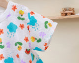 Summer Kids Suit Clothes for Girls Cartoon Short Sleeve T-shirt Tops+shorts 2024 New Children's Clothing Baby Boys Set