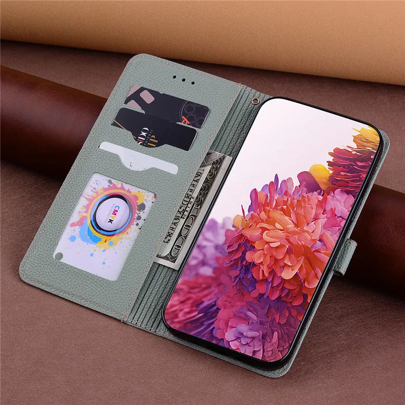 Funda de cuero de lujo con tapa para Samsung Galaxy A7 2018 (SM-A750F)