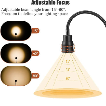 Zoomable led luzes de leitura braçadeira usb livro luz flexível pescoço de ganso ler luz da noite ajustável livro lâmpada studing lâmpada de leitura