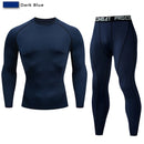 Traje deportivo de compresión para hombre, conjunto deportivo ajustado de yoga, entrenamiento en gimnasio, jogging, ropa deportiva MMA, pantalones de entrenamiento, traje deportivo (2 piezas) 