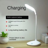 LED Table Lamp USB Chargeable 3 Color Stepless Dimmable Desk Lamp Touch Foldable Eye Protection Reading Night Light Rechargeable