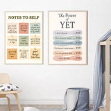 Notes To Self Growth Mindset Motivational Quotes Mental Health Psychological Poster Canvas Painting Wall Pictures Home Decor