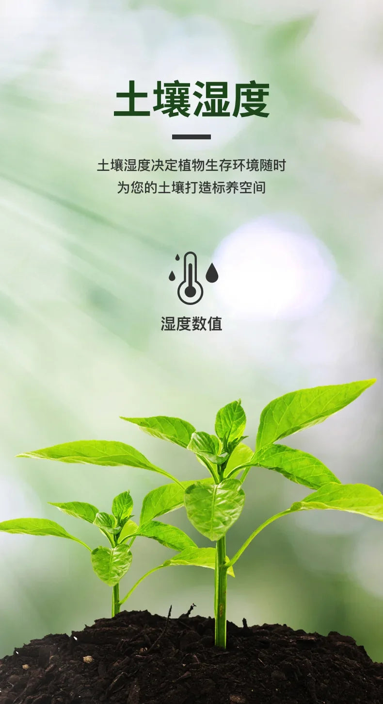 Medidor de humedad del suelo Sensor de agua para plantas Probador de humedad seca del suelo Detector de humedad especial para plantar flores en macetas en el hogar
