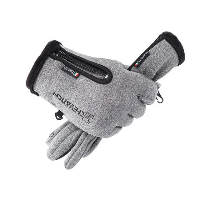 Guantes de moto para exteriores, de invierno, térmicos, forrados de polar, resistentes al agua, para pantalla táctil, impermeables 