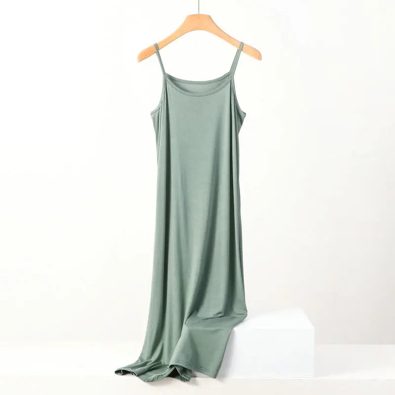 XL to 8XL Lengthen Modal Dress Plus size Spaghetti strap bottoming dresses Halter sundress Camisoles slips Inner Petticoat