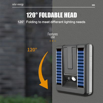 New Outdoor Solar Sensor Wall Light Folding  Light 3 Modes 120°  Adjustable Waterproof Courtyard Corridor Balcony Outdoor