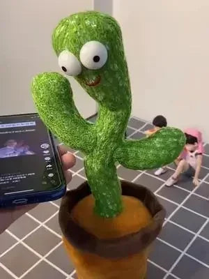 Cactus Magic Dancing Voice Replay Function LED Lights Sings Talks Dances Funny Interactive Plush Birthday Gift Hot Decoración