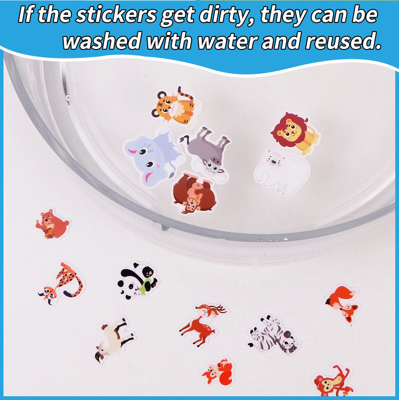 Kids' Reusable DIY Sticker Books Multi-Theme Bubble Sticker Jelly Stickers Portable Montessori Sticker Toy Gifts for Children