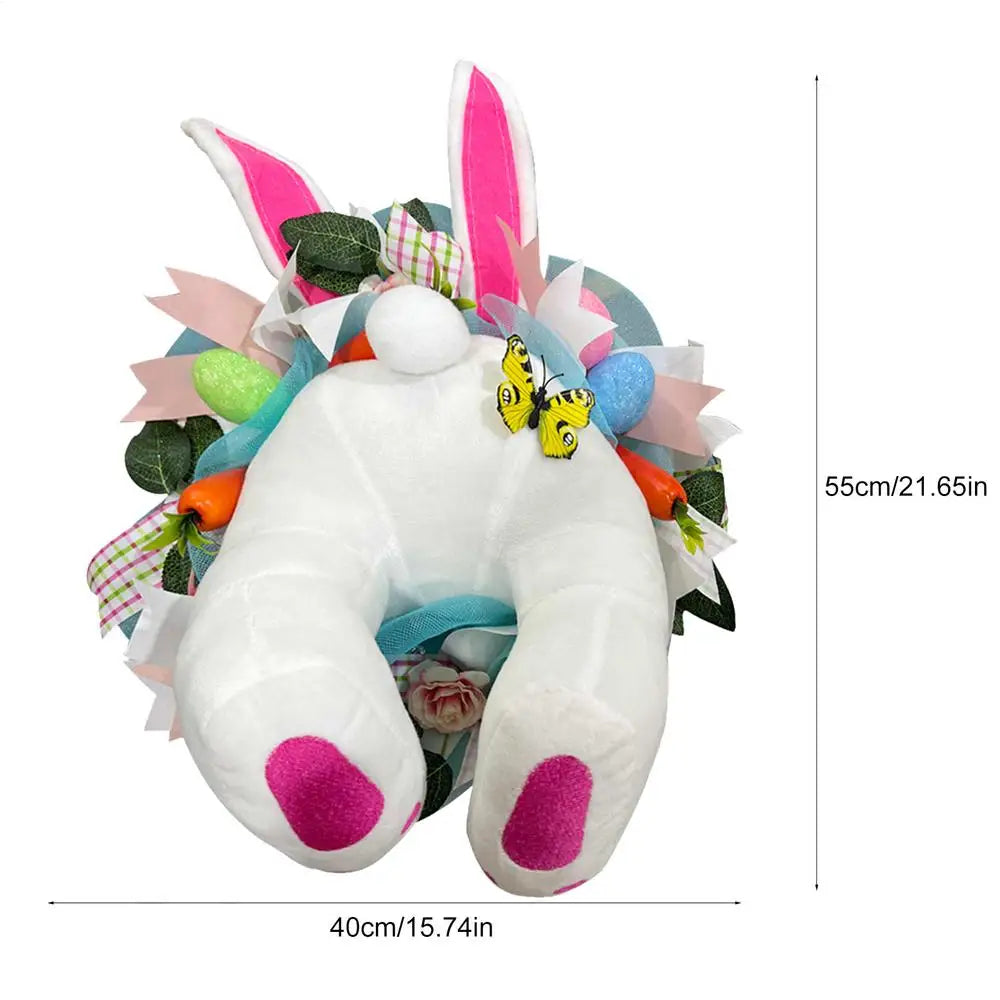 Easter Thief Bunny Butt Wreath With Easter Cross Garland Home Decor Spring Wedding Wreath Storage Cartoon Bunny Shape Ornaments
