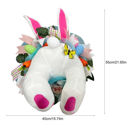 Easter Thief Bunny Butt Wreath With Easter Cross Garland Home Decor Spring Wedding Wreath Storage Cartoon Bunny Shape Ornaments