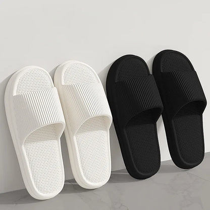 Fashion Men's Women's Sandals Anti-Slip Wear-Resistant EVA Thick Sole Comfortable Home Slippers Bathroom Bath Flip-Flops