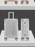 Maleta de viaje con ruedas de aleación de aluminio y magnesio 100 % de 20, 24 y 28 pulgadas, maleta de mano tipo carrito.