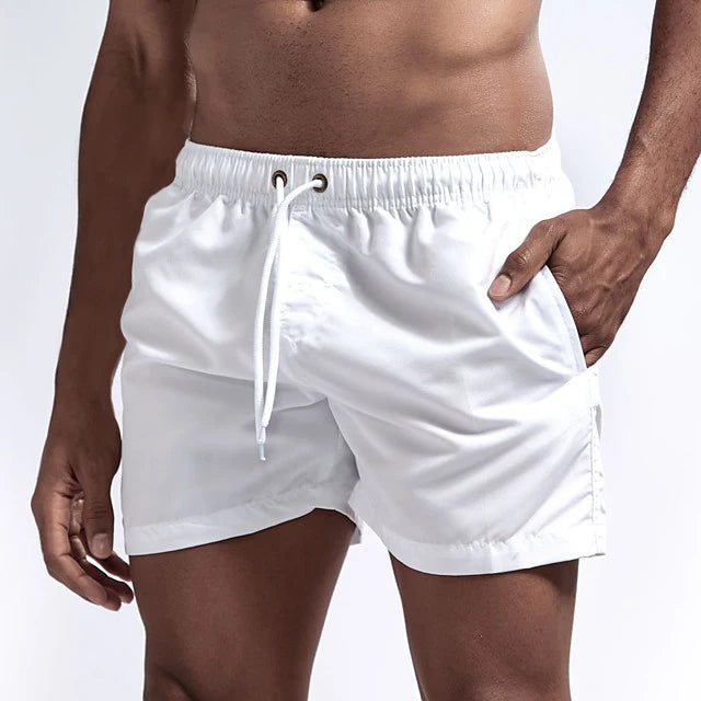 Bañador corto para hombre, de secado rápido, transpirable, con cordón y bolsillos para surfear en la playa en verano.