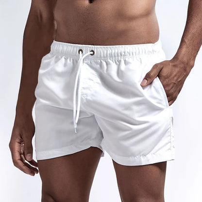 Bañador corto para hombre, de secado rápido, transpirable, con cordón y bolsillos para surfear en la playa en verano.