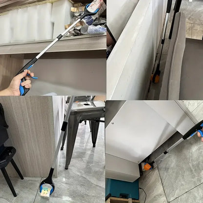Recogedor de basura ligero y resistente con abrazadera giratoria de 360° para personas mayores, herramienta de recolección de basura de 32 pulgadas.