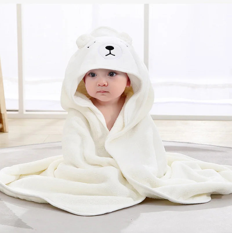 Toallas de baño con dibujos de animales para bebés, suaves y con capucha para recién nacidos, bata de baño para niños pequeños, cálida manta para dormir para niños y niñas.