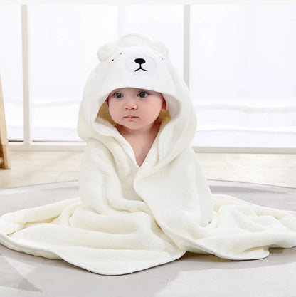 Toallas de baño con dibujos de animales para bebés, suaves y con capucha para recién nacidos, bata de baño para niños pequeños, cálida manta para dormir para niños y niñas.