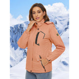MAGCOMSEN Women's Warm Winter Fleece Lined Hooded Jackets Snowboard Coats Waterproof Ski Jacket Snow Hiking Outdoor Parkas
