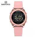 NAVIFORCE NF7108 Casual Wild Ladies Watch 50m Waterproof LCD Digital Display Electronic Silicon Strap Female Clock