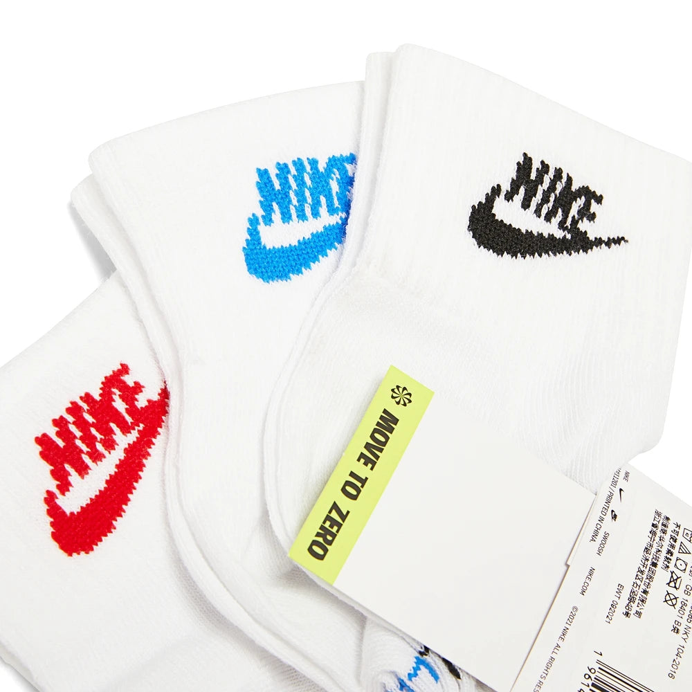 NIKE 2025 Adulto U NK NSW ESENCIAL DIARIO AN Paquete de medias extra de 3 pares DX5074-911