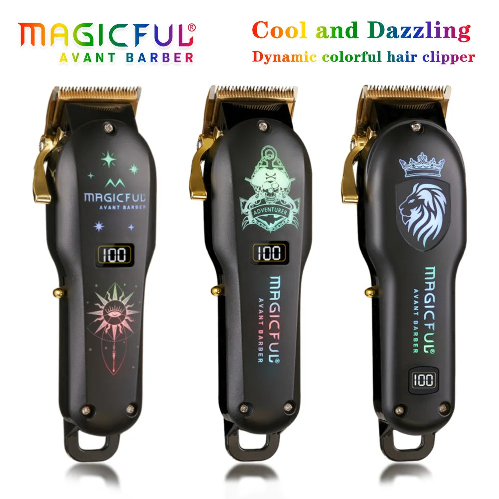 MAGICFUL New Professional Hair Clipper Rechargeable Electric Trimmer For Men Beard Kids Barber Cutting Machine Haircut Machine
