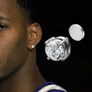 1/3Pairs 6MM Crystal Magnetic No-Pierce Stainless Steel Stud Earrings for Men Punk Zircon Magnet Earrings Non Piercing Jewelry