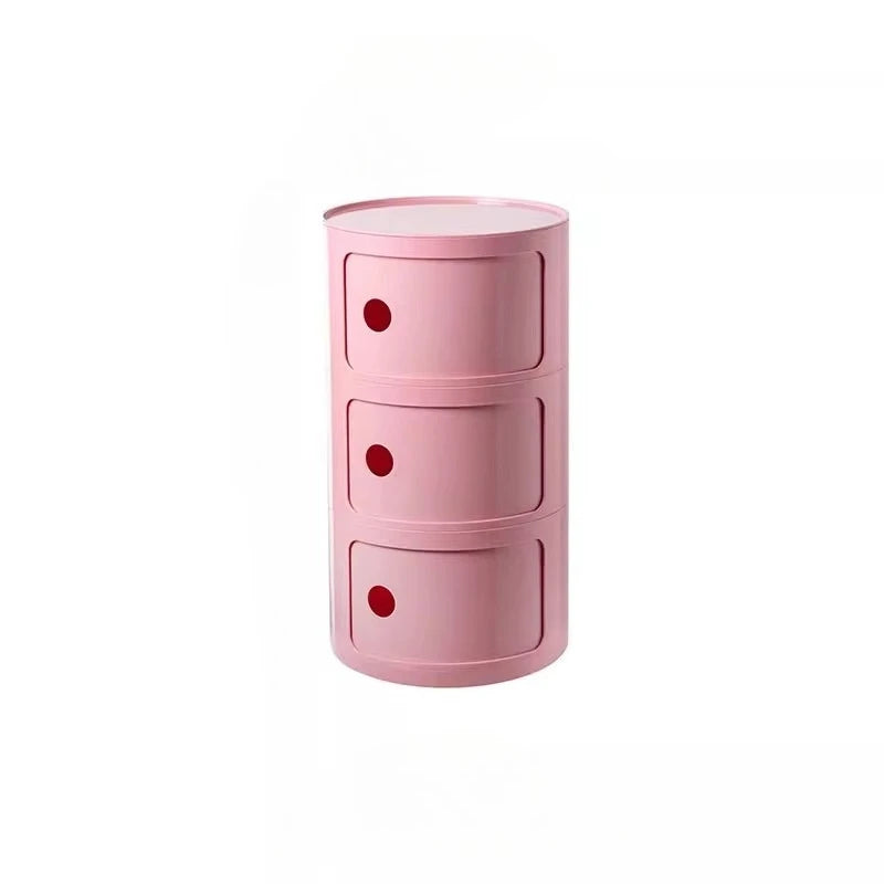 Nordic Ins Net Red Bedside Table Modern Minimalist White Round Creative Small Cabinet Mini Simple Plastic Side Cabinet 협탁