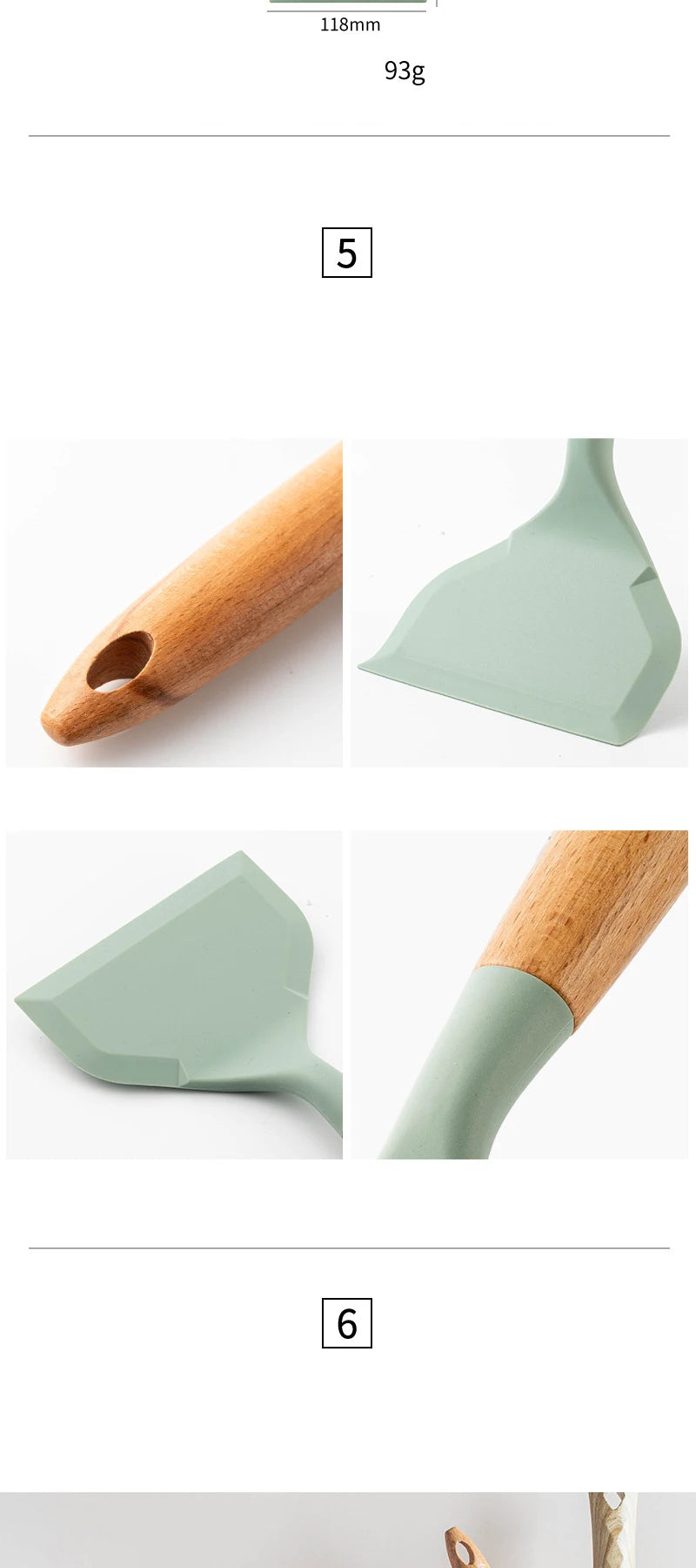 Food Grade Silicone Cooking Utensils Tamagoyaki Spatula Beef Meat Egg Kitchen Spatula Pizza Shovel Cooking Tools Kitchenware