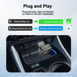 Wireless 2IN1 CarPlay Android Auto Wireless Supermini Box Adapter Plug And Play Dongle Bluetooth WiFi Fast Connect