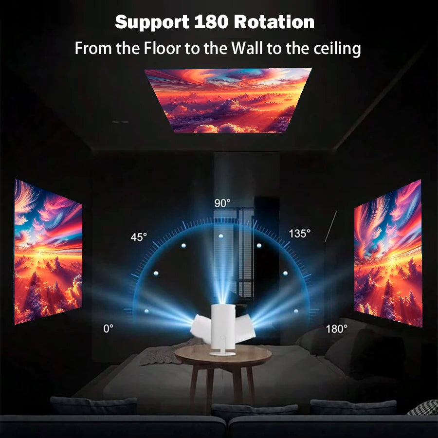Projector 4K Native HD 1080P Dual Wifi6 Cinema Portable Projetor Built-in Android System suitable for home/outdoor/office