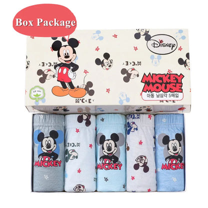 Exquisite Boxed 5-Piece Boys Underwear Soft Breathable Cotton Children Boys Briefs Spider-Man Cartoon Kids Triangle Knickers