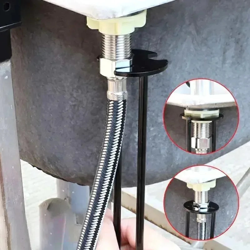 5-in-1 Sink Wrench Multifunctional Carbon Steel Faucet Key Plumbing Pipe Wrench Bathroom Kitchen Sink Repair Set Hardware Tools