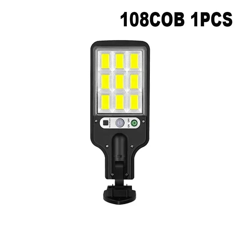 1-6PCS Motion Sensor Solar Outdoor Lights Waterproof 117COB LED Security Wall Lights Street Lamps with 3 Mode Patio Garage Yard