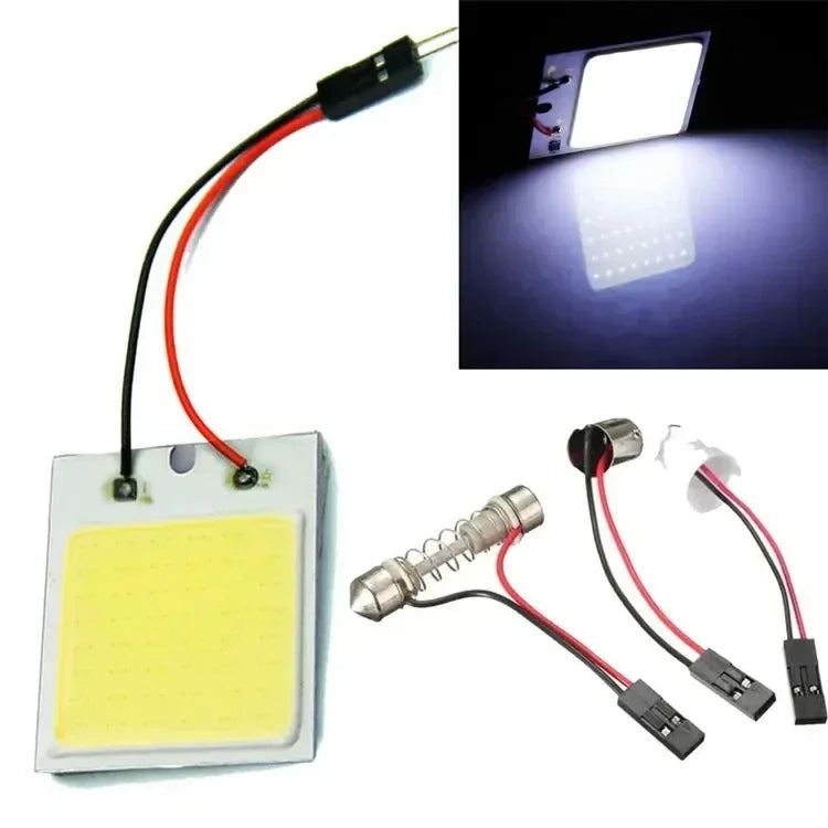 4X T10 C5W Car Led Cob 16/24/36/48SMD White Parking Bulb Auto Interior Wedge Reading Lamp Door Dome Festoon License Plate Light