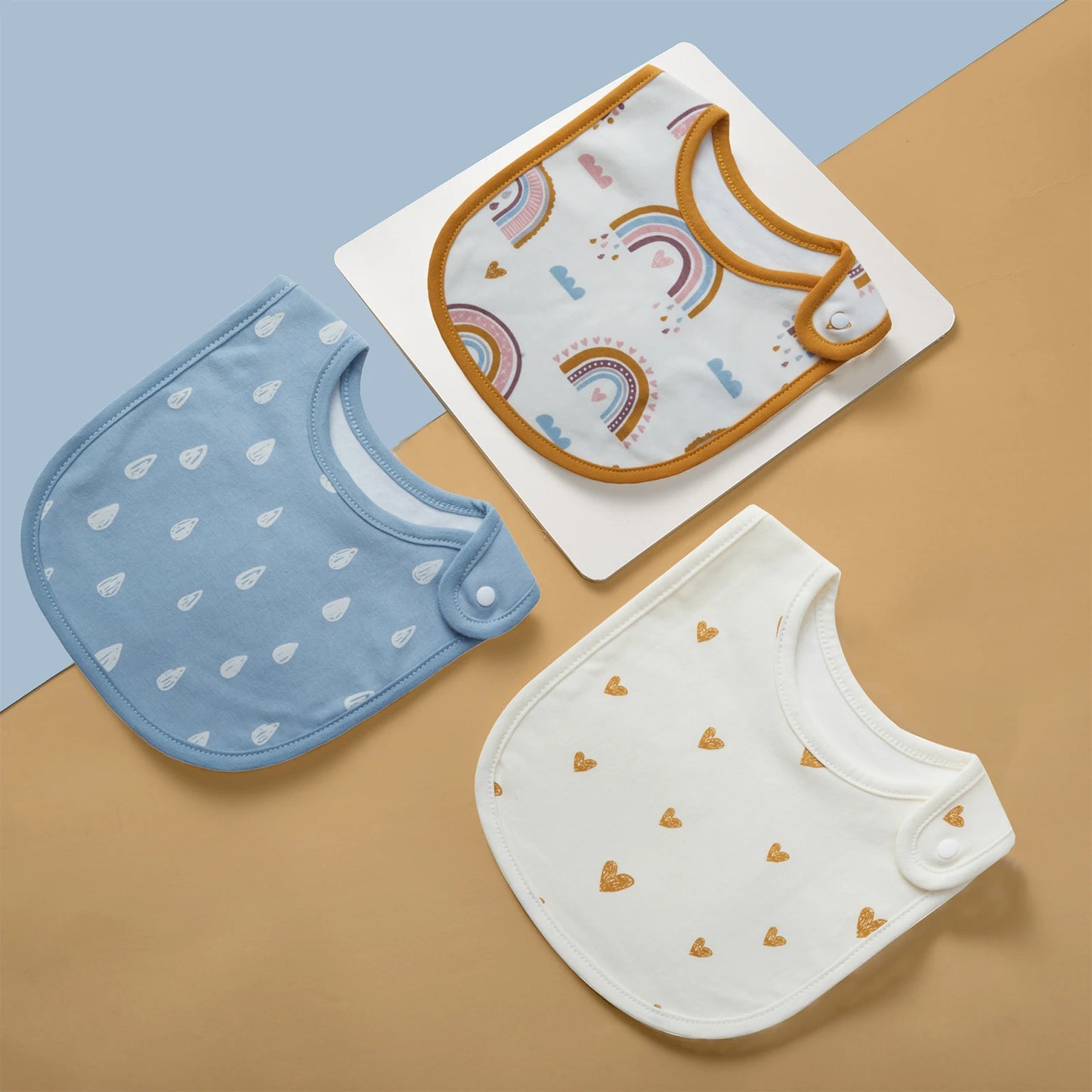 3pcs/set Baby Girl Boy Feeding Bibs Waterproof Apron Cartoon Towel Kids Toddler Dinner Bandanas Burp Cloths Baby Accessories